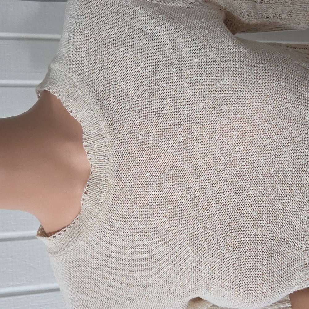 Vintage 1970 Cream Knit Dress - Picture 4 of 10